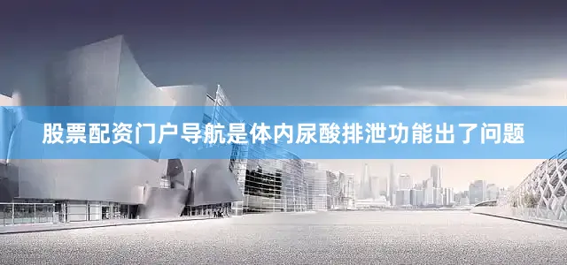 股票配资门户导航是体内尿酸排泄功能出了问题